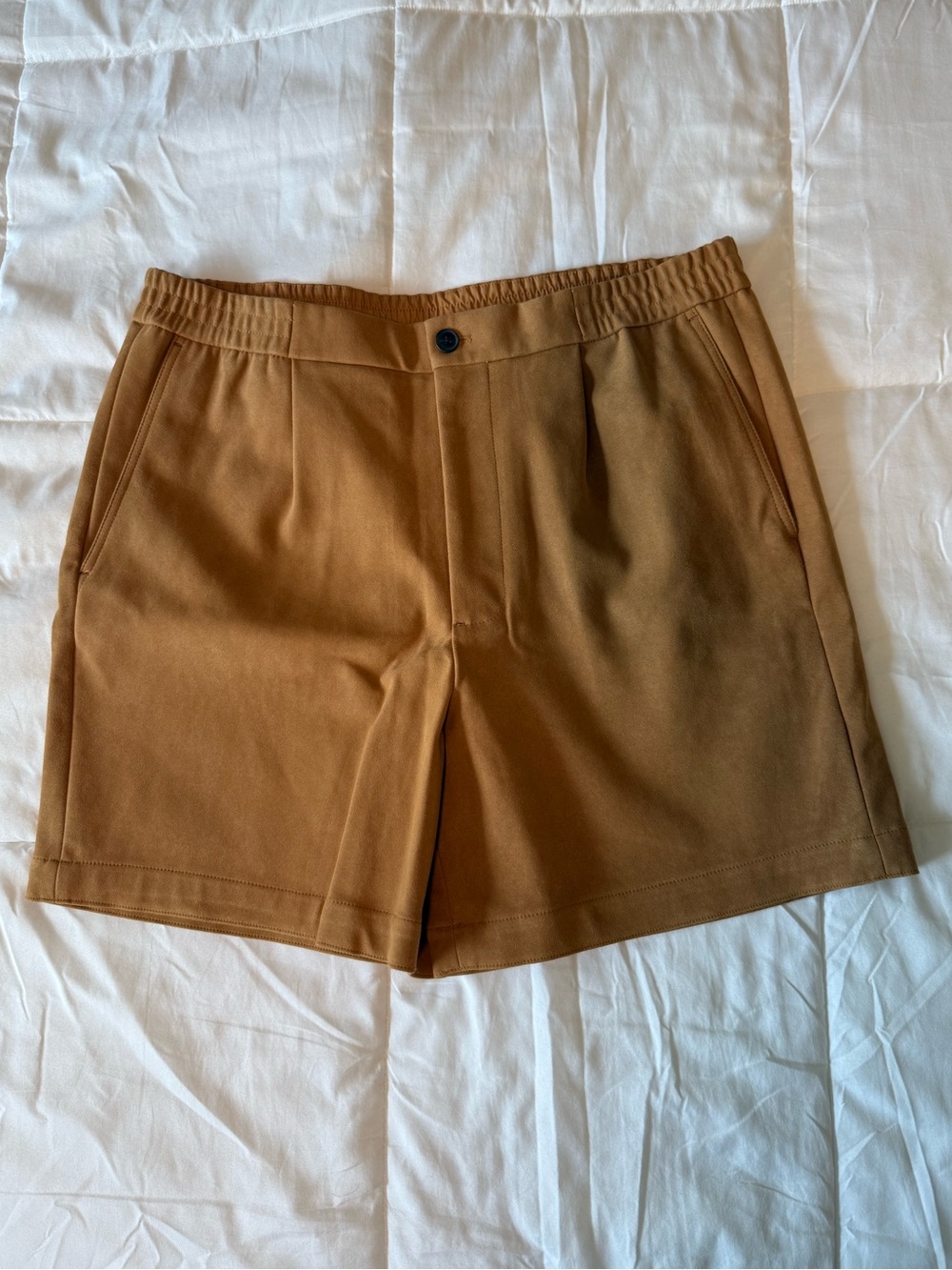 Zara Men’s Faux Suede 6in inseam shorts